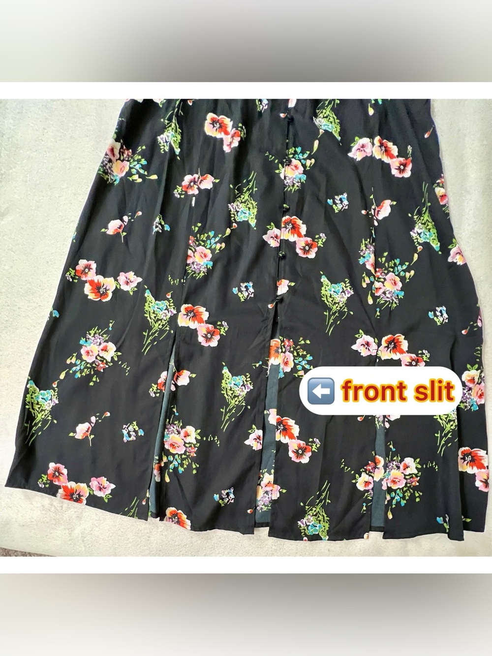 Missguided black floral maxi dress US women’s 8 UK 12 NWOT - Picture 13 of 16